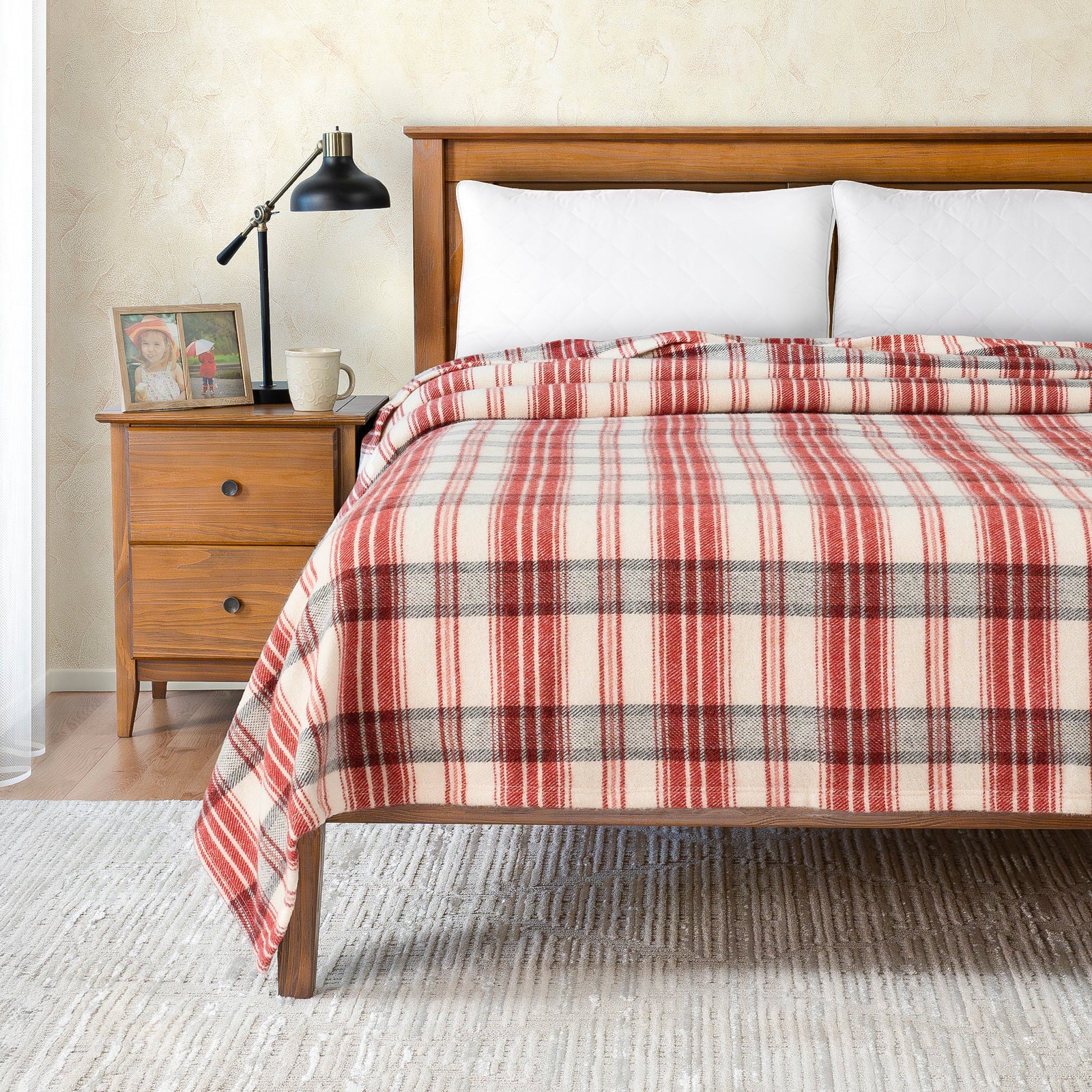 Tahoe wool-blanket-450gsm- rosewood -poyet motte blend