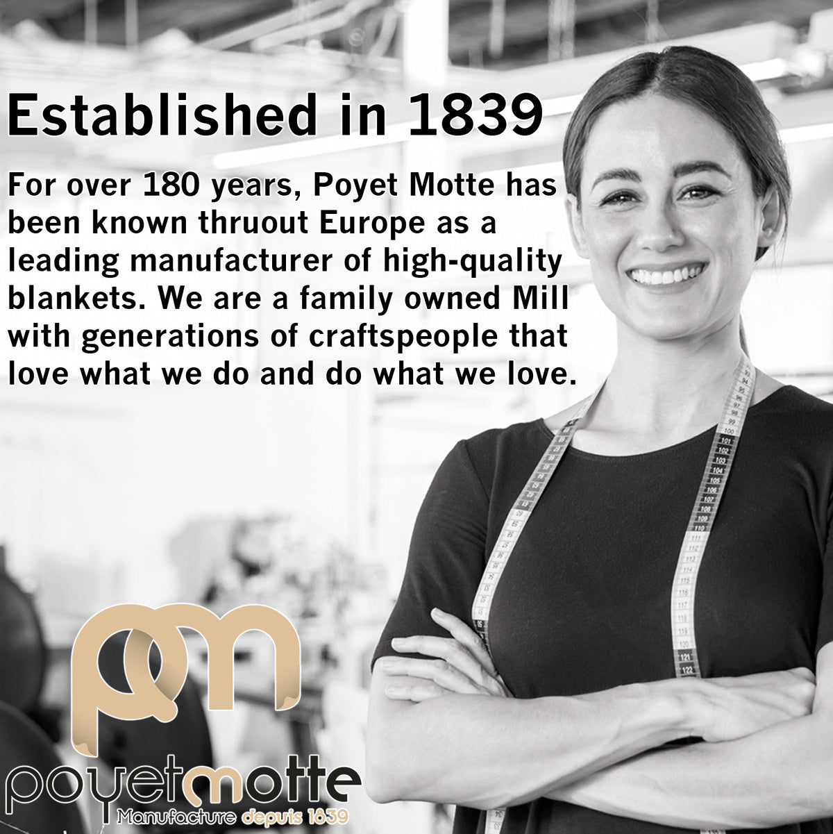 Poyet Motte Antibes 350GSM Lightweight 100-Percent Virgin Wool Blanket, Natural