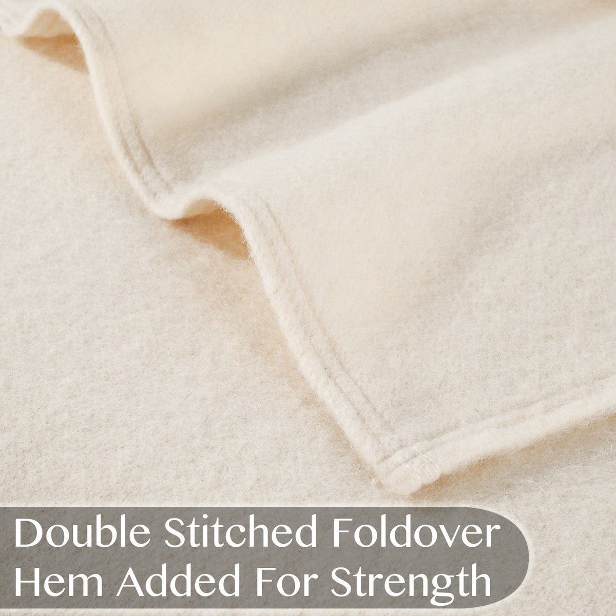 Poyet Motte Antibes 350GSM Lightweight 100-Percent Virgin Wool Blanket, Natural