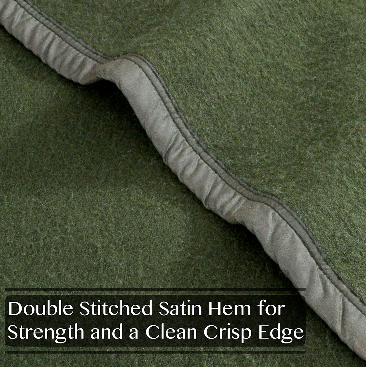 Poyet Motte 100% Polyester Military Blanket, Kaki Olive