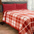 Poyet Motte Rivoli/Elysee 400GSM Mid-Weight 100% Virgin Wool Blanket, Red/Natural