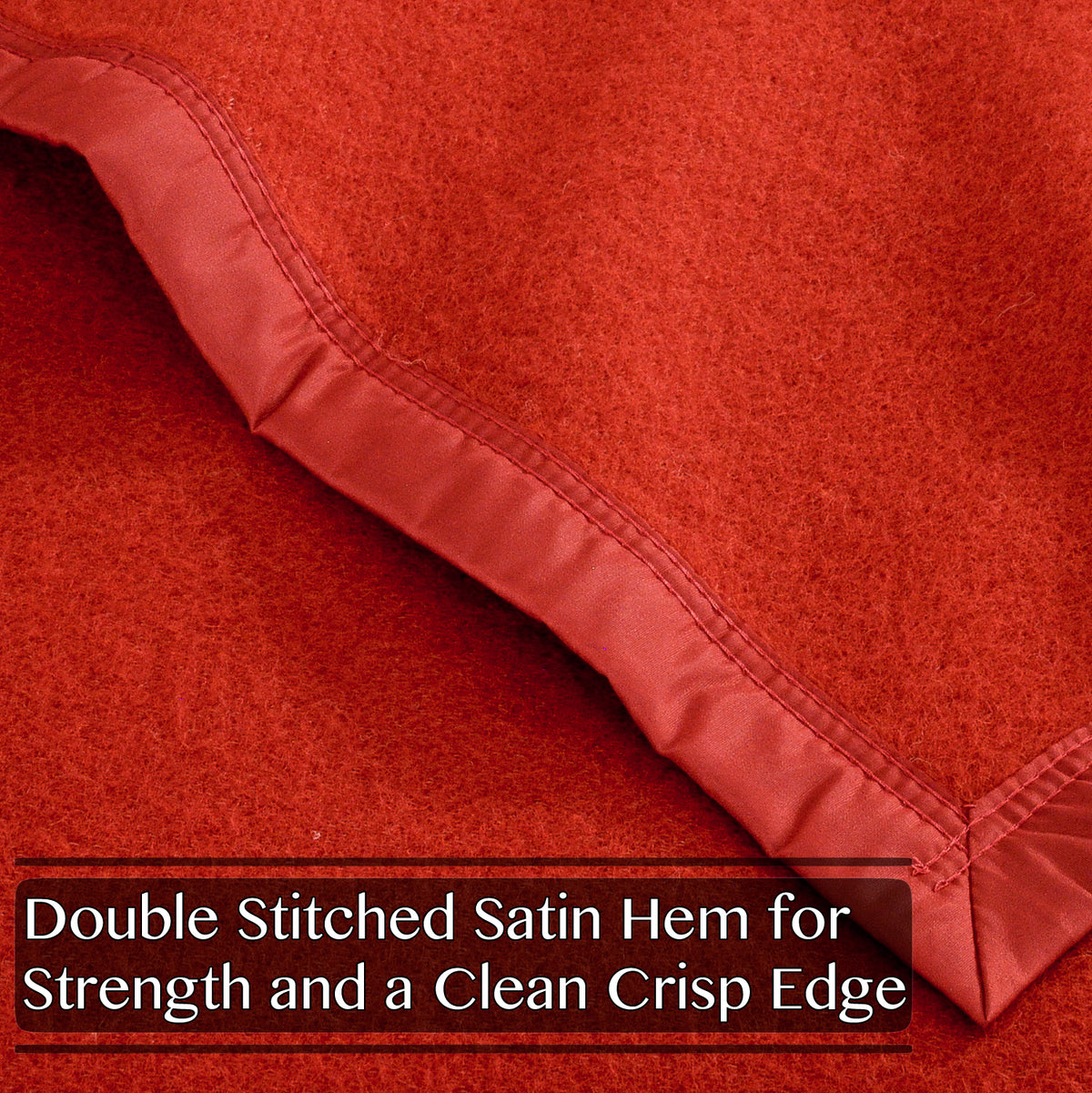 Poyet Motte Rivoli/Elysee 400GSM Mid-Weight 100% Virgin Wool Blanket, Red