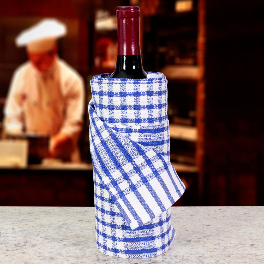 Poyet Motte Timex Professional Chefs Towels (Pack of 4) Blue